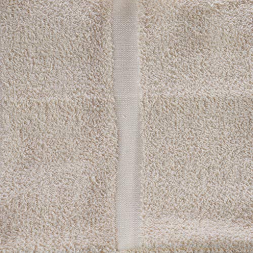 SIMPLI-Magic Cotton Hand Towels 16"x27" (12 Pack) – Soft Towels for Bathroom, Kitchen, Salon & Gym (Beige) - color: Beige