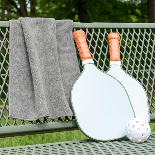 S&T INC. Microfiber Gym Towels, Yoga Towel for Home and Gym Bag, 16 Inch x 27 Inch, 3 Pack - color: Grey