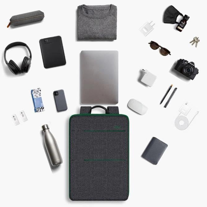 ZINZ Slim & Expandable Laptop Backpack Water Resistant Backpack Travel Backpack Compatible with MacBook Air/Pro/Neo 13-14 inch, XPS 13/14, Surface 13.5" and Most 13-14 Notebooks，BK01GR01 - color: Bk01gr01, size: 13"-14"