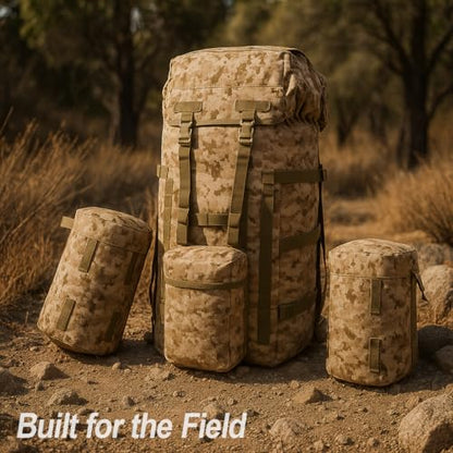 MT PLCE Tactical Backpack with Internal Frame, Military Rucksack for Outdoor, Hiking, Survival Pixel Desert - color: Marpat Desert