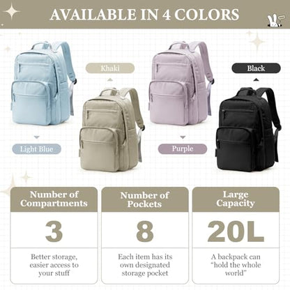 Khaki Backpack for Women Men - color: S-khaki