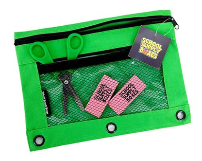 School Supply Boxes | 17" (Black or Clear) Backpack Bundle for (Elementary, Intermediate, or High School) (High School Case (6 Pack), Clear) - color: Clear, style: High School Case (6 Pack)