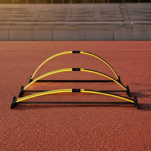 kowaku -Back Hurdle Arch Adjustable Agility Hurdle Lightweight for Athletes, Coaches, Speed Training - style: Basic Model Hurdle Set A 2 Sections/3 Pieces
