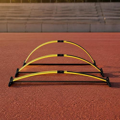 kowaku -Back Hurdle Arch Adjustable Agility Hurdle Lightweight for Athletes, Coaches, Speed Training - style: Basic Model Hurdle Set A 2 Sections/3 Pieces