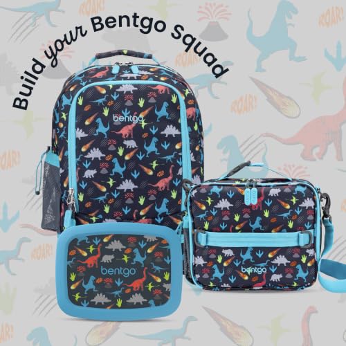Bentgo Kids 2-in-1 Backpack & Insulated Lunch Bag - Durable 16” Backpack & Lunch Container in Unique Prints for School & Travel - Water Resistant, Padded & Large Compartments (Dinosaur) - color: Dinosaur