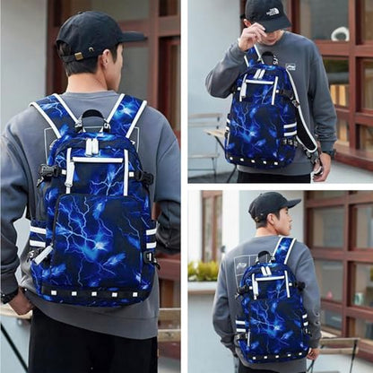 Basketball Player 23 Backpack Laptop Travel Bag Men's Women's Teenage Schoolbag (Black-Red) - color: Black-red