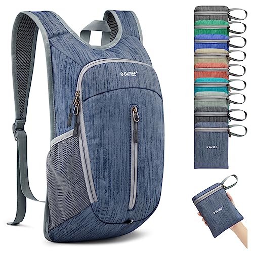 G4Free 10L Hiking Backpack Small Travel Hiking Daypack Lightweight Packable Backpack Casual Foldable Shoulder Bag | Lightweight Packable Daypack, Casual Foldable Shoulder Bag - color: Dark Blue