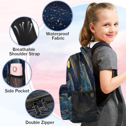 Galaxy Whale Womens Travel Backpack | 15.6 Inch Laptop Backpack, Lightweight Casual Daypack, Water Resistant, Cute Work Backpacks, Large Capacity - color: Multicolor6