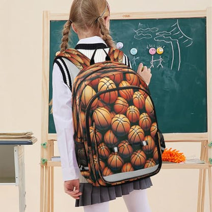 ALAZA Lovely Basketball Ball Backpack College Middle High School Bag Laptop Bag Casual Dayback Travel Business 17 inch