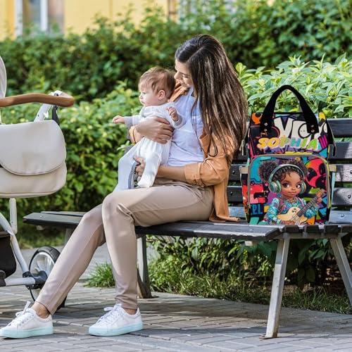 Custom Diaper Bag for Girls Personalized Diaper Bag Backpack &Insulated Water Bottle with Name Custom Monogram Baby Travel Bag Nursing Diaper Mommy Backpack with Adjustable Shoulder Straps Nappy Bag - color: Design 05