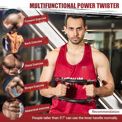 COFOF Exercise hand grippers, Adjustable Forearm Strengthener with Training Poster