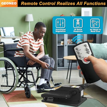 Under Desk Elliptical Machine, Electric Elliptical Leg Exerciser for Senior, Quiet and Compact Electric Seated Pedal Exerciser for Home with Monitor, Remote Control and 12 Adjustable Speeds - style: Silver