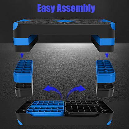 Adjustable Exercise Workout Aerobic Stepper Step Platform Trainer