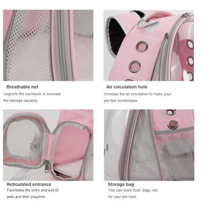 Cat Backpack Carrier, Front Expandable Expandable Bubble Pet Backpack, Ventilated Transparent Capsule Dog Backpack for Small Cats Dogs Birds Bunny, Airline Approved - color: FrontExpand-PK