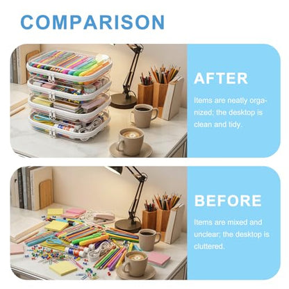 4 Pack Clear Hard Shell Zipper Case, Clear Zipper Pouches for Organizing, Travel Clothes Packing Cubes, A4 Document & Large Toy Storage Organizer Bins (4L) - size: 4L
