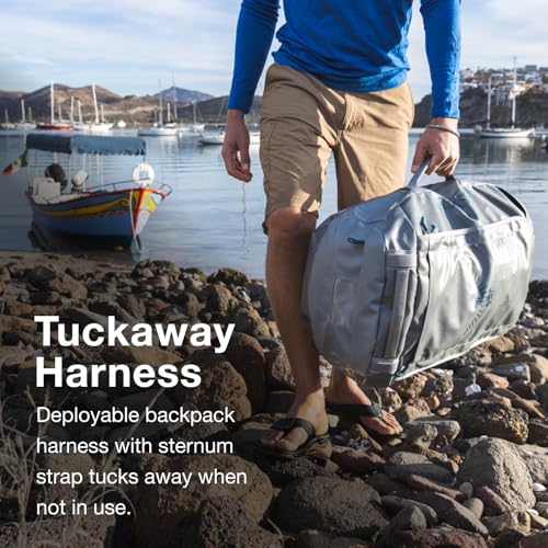 Osprey Transporter Lightweight Travel Duffel Bag - Extra Large Water Resistant Durable Gear Bag for Men and Women - color: Mystery White-moody Burgundy, style: 65l