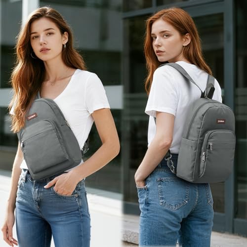G4Free Sling Bag Crossbody Backpack Small Convertible Crossbody Bag for Women Men Sling Backpack for Travel with RFID Pocket Grey - color: Grey