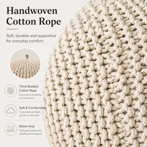 Yoga Ball Chair Cover - for 55cm and 65cm Birthing, Stability, Fitness, Balance Ball - color: Off White