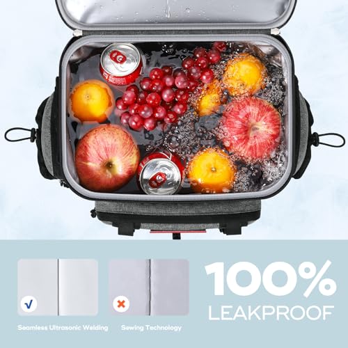 Maelstrom 35/50 Can Insulated Backpack Cooler, Leakproof Soft Lunch Ice Bag - color: Grey, size: 35 Can