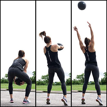Valor Fitness Slam Ball - Durable Weighted Ball for Crossfit, Strength Training, HIIT, and Cardio Workouts, Non-Bounce Design, Multiple Weights Available - style: 20 lb
