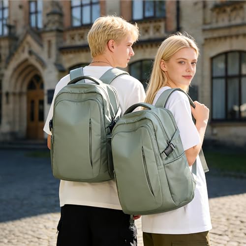 suwasp Large Travel Backpack for Women Men Mochila Airline Approved Carry On Personal Item Backpack Bag Frontier Airlines Personal Item Travel Bag Flight Approved Luggage Backpack - Green - color: Grey Green, size: Large