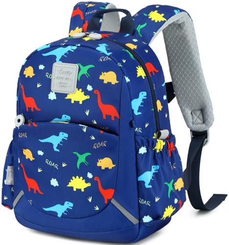CAMTOP Toddler Backpack for Boys Girls 2-4, 12" H Kids Backpacks for Kindergarten Preschool, Small Bookbag for Daycare Travel (Dinosaur Blue, 12''- Not fit A4 folder) - color: Blue Dinosaur, size: Age 2-4 (12'' H - Not Fit A4 Folder)