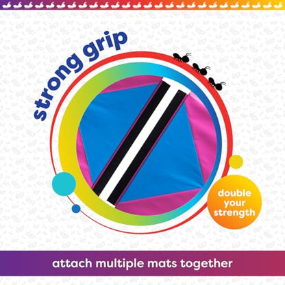 Antsy Pants Tumbling Mat for Kids – Gymnastics Mat, Easy to Clean, Sturdy, Foldable Tumbling Mats, Padded, Lightweight, Portable, Gymnastics Equipment for Active Play - color: 5-Fold PinkNeonBlue