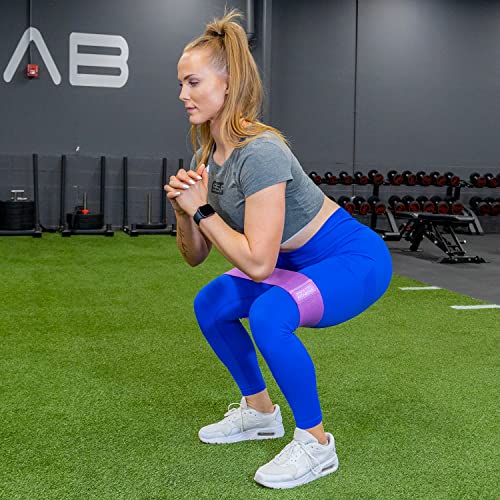 Serious Steel Fitness Hip and Glute Activation Band | Squat & Deadlift Warm-up Band for Hips and Glutes - color: Purple (Non-Slip - 15" Heavy)