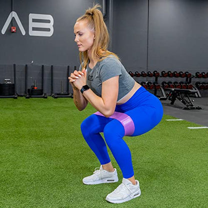 Serious Steel Fitness Hip and Glute Activation Band | Squat & Deadlift Warm-up Band for Hips and Glutes - color: Purple (Non-Slip - 15" Heavy)