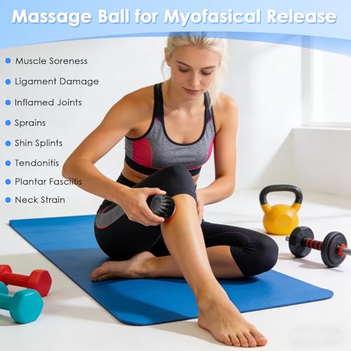 Massage Ice Roller Ball - Cold & Heat Therapy Roller for Deep Tissue Massage Pain Relief, Plantar Fasciitis Roller (Set of Three) - color: Set of 3