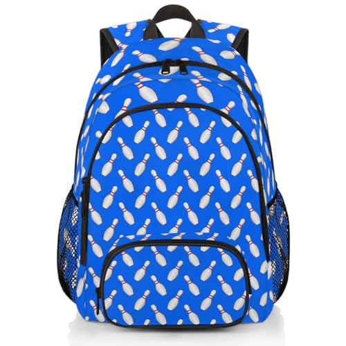 Sport Bowling Ball Laptop Backpack for Women Men, Blue Work Travel Computer Backpacks, 18.3 Inch Large Computer Nurse Teacher Bags Casual Daypack - color: Multicolor 8