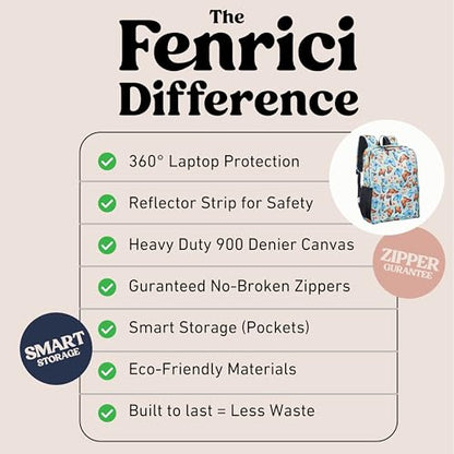 Fenrici Butterfly Backpack for Girls, Teens, Girls' Backpack for School, Kids' Bookbags with Padded Laptop Compartment, Butterfly, Monarch Green, 17 Inch - color: Green Butterfly