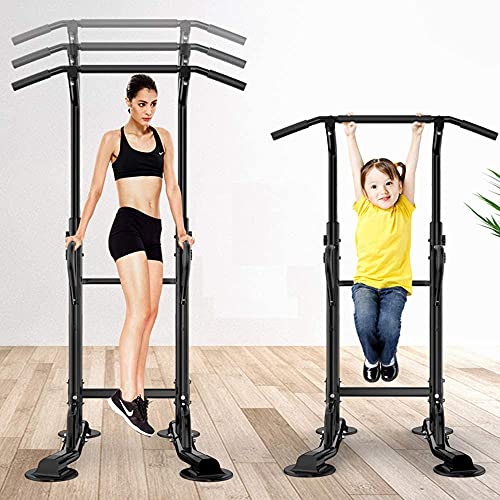 SogesPower Power Tower Pull Up&Dip Station Height Adjustable Strength Training Workout Equipment for Home Gym