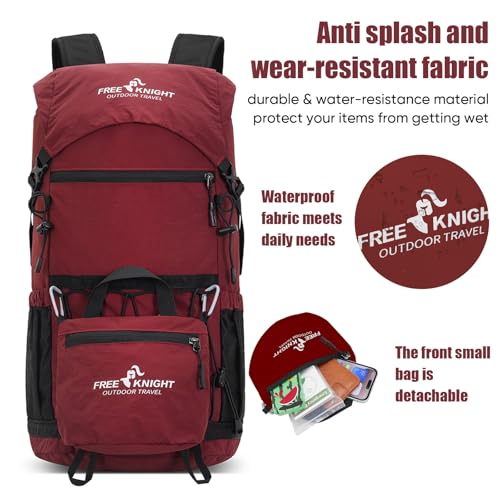 Bseash 30L Lightweight Hiking Backpack, Outdoor Sport Waterproof Travel Bag Daypack for Cycling Climbing Skiing (Red) - color: Red
