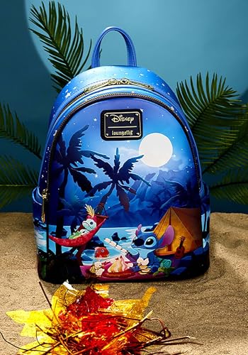 Loungefly Disney Stitch Camping Cuties Glow Mini Backpack | Lilo & Stitch Bags & Backpacks Standard