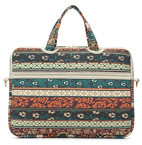 kayond Red Bohemia Patten Waterproof Laptop Shoulder Messenger Bag Case Sleeve for 12 Inch 13.3 Inch Laptop - color: Red Bohemia, size: 13-13.3 inch