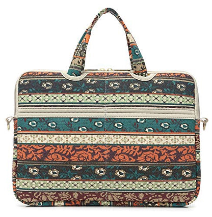 kayond Red Bohemia Patten Waterproof Laptop Shoulder Messenger Bag Case Sleeve for 12 Inch 13.3 Inch Laptop - color: Red Bohemia, size: 13-13.3 inch