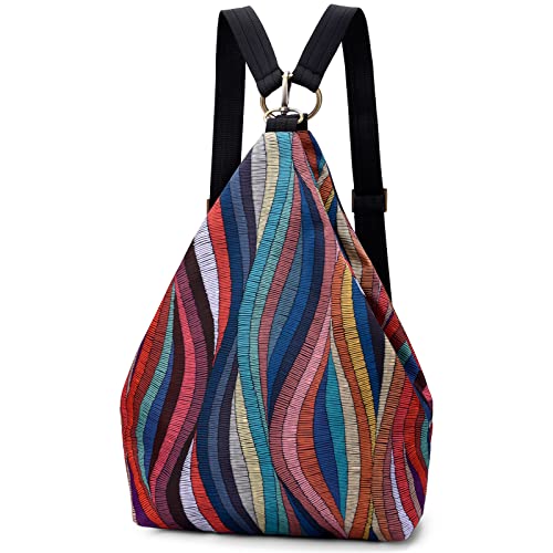Black Butterfly Premium Backpack for Women, Bohemia Style Fashion Casual Daypack Backpack, Small Backpack Purse (0050-multicolor) - color: 0050-multicolor
