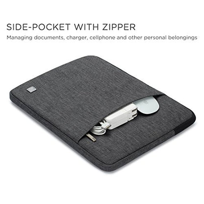 NIDOO 13 Inch Laptop Sleeve Case Water Resistant Bag for 13" MacBook Air M4 M3 2025, MacBook Pro/13 iPad Pro M4/ Surface Pro 10 9/13.4" Dell XPS 13 Plus / 13.3" Latitude 7340 /HP EliteBook ASUS - color: Dark Grey, size: 11.6 Inch / 12 inch New MacBook