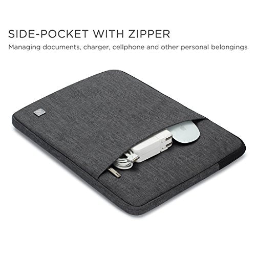 NIDOO 13 Inch Laptop Sleeve Case Water Resistant Bag for 13" MacBook Air M4 M3 2025, MacBook Pro/13 iPad Pro M4/ Surface Pro 10 9/13.4" Dell XPS 13 Plus / 13.3" Latitude 7340 /HP EliteBook ASUS - color: Dark Grey, size: 11.6 Inch / 12 inch New MacBook