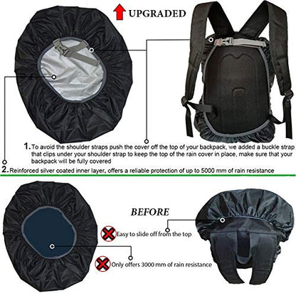 Waterproof Backpack Rain Cover with Anti Slip Buckle Strap for Camping, Hiking, Traveling, Hunting, Biking, 15-80L - color: Jungle Camouflage, size: 30L - 40L