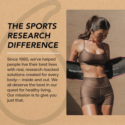 Sports Research Sweet Sweat Waist Trimmer 'Eco Series' - Made w/Yulex Technology · Eco Friendly · Neoprene Free - color: Pink, size: Medium