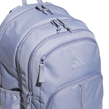 adidas Prime 7 Backpack for Laptop, School and Travel, 37L - color: Silver Violet Purple/Grey Four
