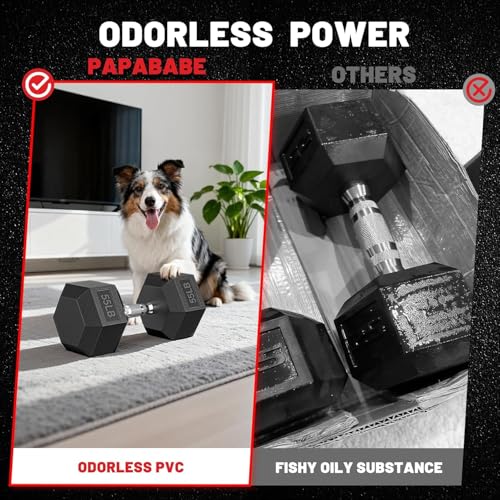 PAPABABE Hex Dumbbell Set with Rack, Rubber Encased Free Weight with Weight Storage Racks, Multiple Weight Options for Home Gym and Fitness - style: 760LB with 3-Tier Weight Rack