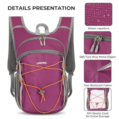 13L Small Hiking Backpack for Women Men, Lightweight Foldable Day pack, Packable Daypack for Travel, Camping (Burgundy) - color: Burgundy