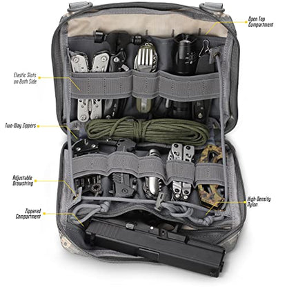 WYNEX Tactical Admin Molle Pouch, Medical EDC EMT Utility Bag Shell Design Attachment Pouches 1000D Nylon Hiking Belt Bags - color: ACU Camo