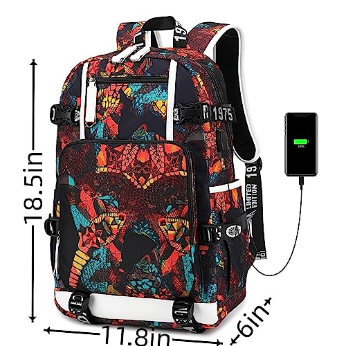 Txiujou Basketball Player 23 Student School Bag, Laptop Backpack, Ultra-Light Travel Bag, For Men And Women (Red2) - color: Red2