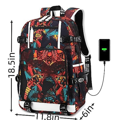 Txiujou Basketball Player 23 Student School Bag, Laptop Backpack, Ultra-Light Travel Bag, For Men And Women (Red2) - color: Red2