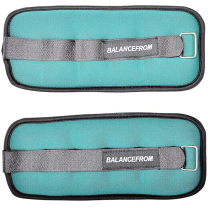 Fitvids Fully Adjustable Ankle Wrist Arm Leg Weights, 1-20LBS, Multiple Options - style: 1.5 lbs each (3-lb pair), Green