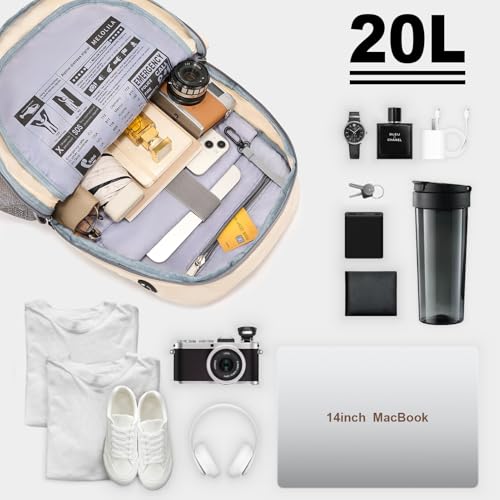 Hiking Backpack for Women Men 20l with Removable Phone Pocket Lightweight Small Travel Backpack Hiking Daypack for Women Men - color: Beige